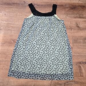 Aryeh Black and Green Floral Mini Dress